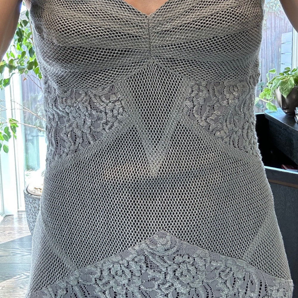 Silver Zac Posen Cocktail Dress, Size 2 - Picture 4 of 7